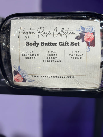 Body Butter Gift Set - Cinnamon Sugar, Merry Berry Christmas, Vanilla Creme'